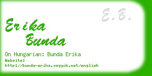 erika bunda business card